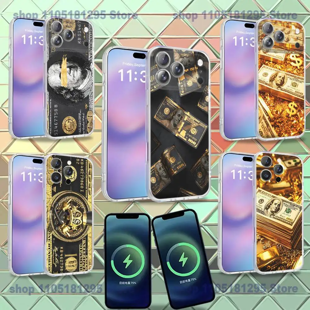 

Money Gold Art Phone Case For iPhone 16,14,11,17,13,15,12,Air,Plus,Pro,Max,E,Mini Frosted for MagSafe Magnetic Wireless