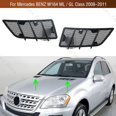 메르세데스 벤츠 W164 ML / GL 클래스 2008 2009 2010 2011 자동차 전면 후드 벤트 그릴, 공기 흐름 흡입 후드 1648804405 1648804305