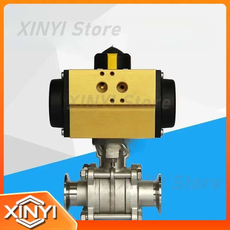 Pneumatic Quick-Loading Ball Valve for Industrial Automation Pneumatic Clamp Ball Valve Straight-Through Type for Process