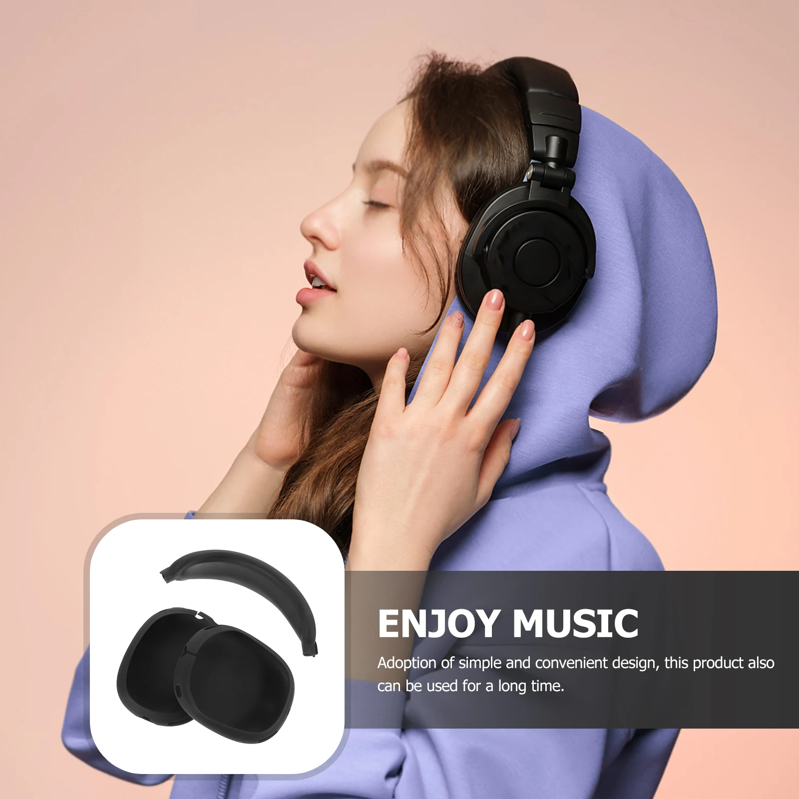 

s Black Case Cushion Cover for Headphone Padding Earphone Tpu Cover Cushion Wireless Headphone Case Accessories