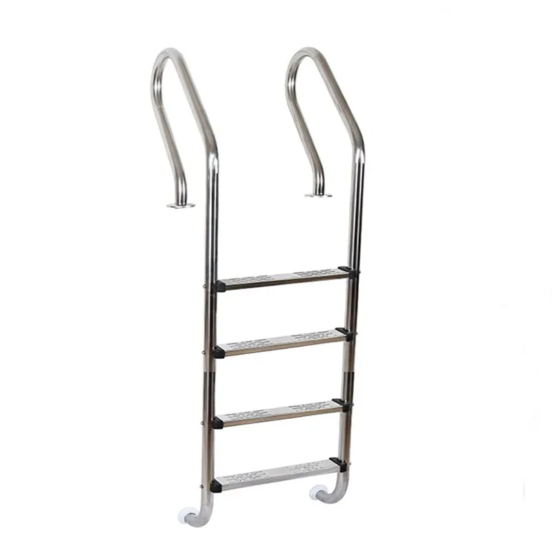 

3 Step Stainless Steel Swimming Pool Ladder With Reliable Handrail, For Outdoor Swimming Pool Settings