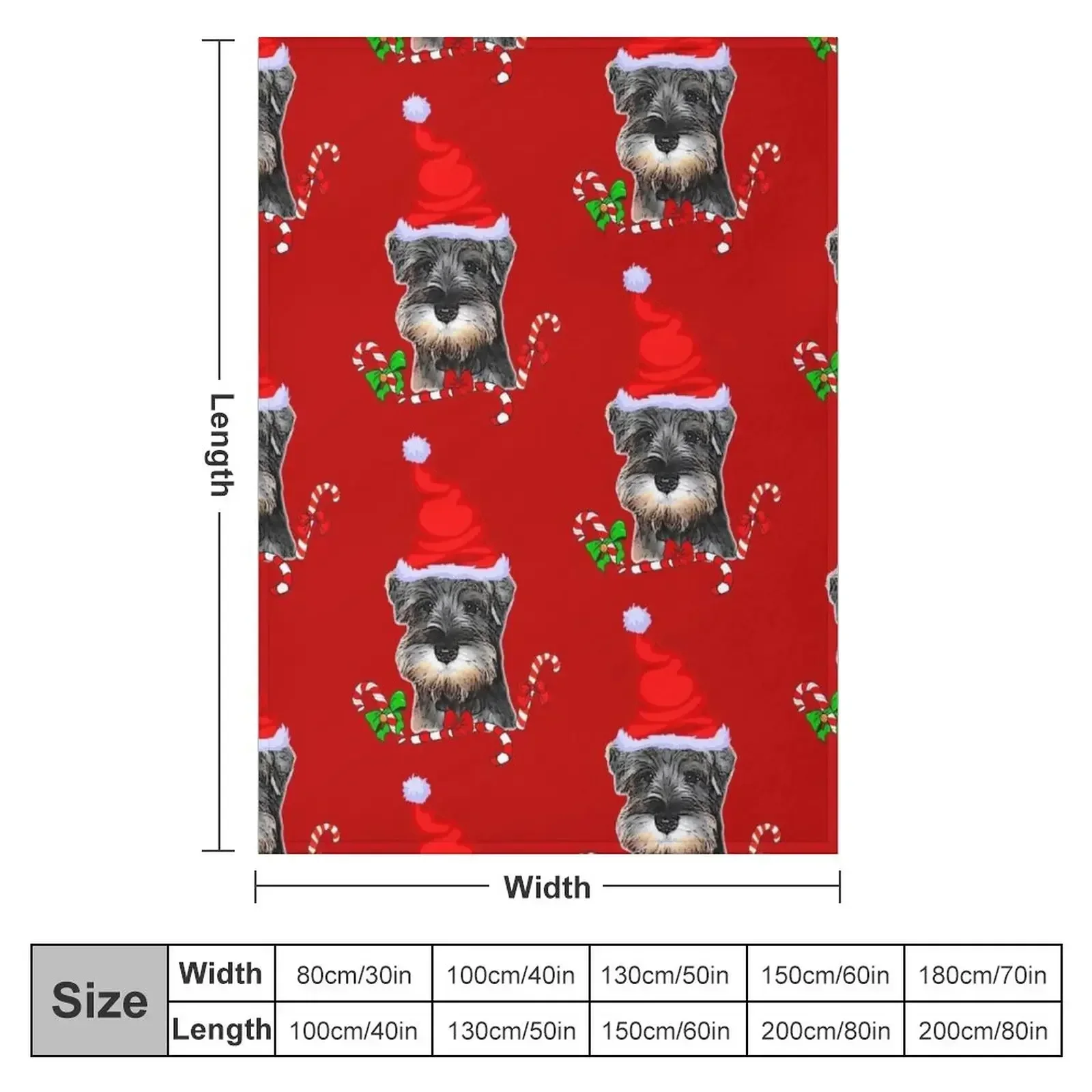 Miniature Schnauzer Christmas Gifts Throw Blanket Comforter Multi-Purpose cosplay anime Blankets