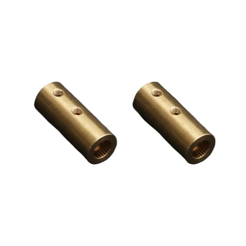 2Pcs 25T Servo Shaft Extension Coupler, 6mm Bore 25mm Height Brass Adapter for RC Airplane & Robot