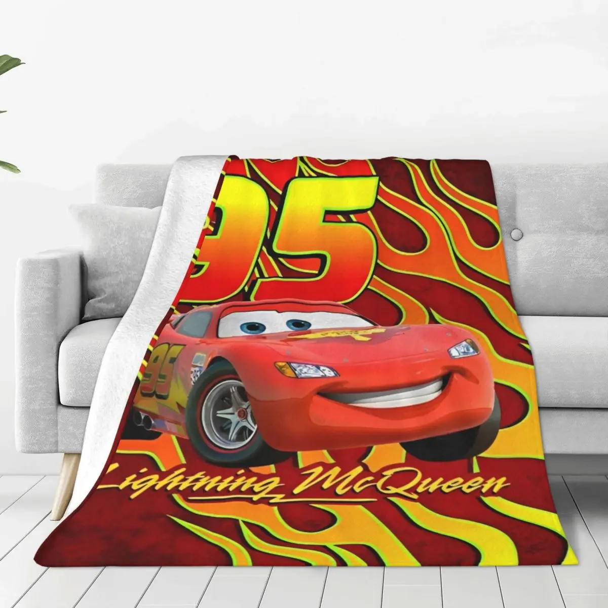 Pixar Lightning McQueen Cars Cartoon Blankets Quality Super Warm Throw Blanket Winter Camping Home Decor Comfortable Bedspread