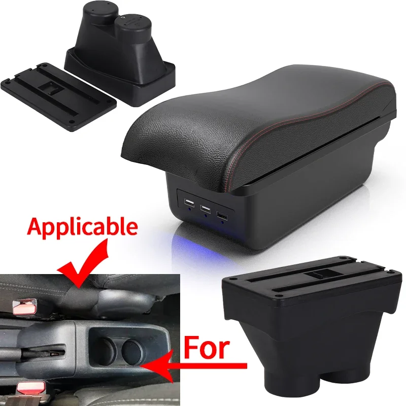 For Peugeot 208 multi-function armrest modified double-layer storage box car center console accessories interior holder2012-2018