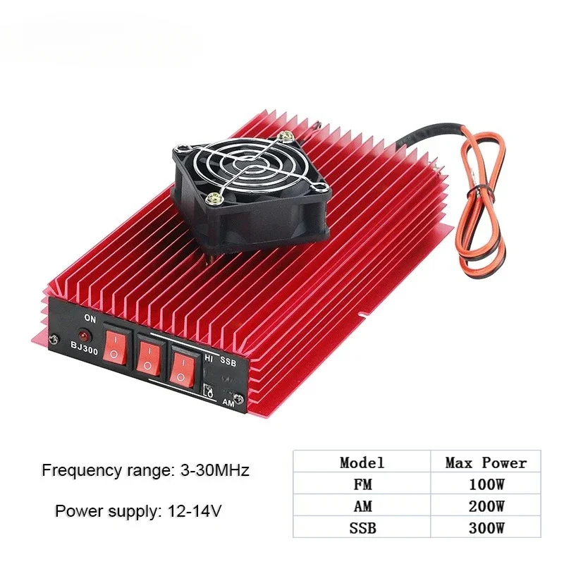 300Plus BJ300 10W 3-30MHz Radio Power Amplifier Module With Fan Output Power 100W FM 200W AM 300W SSB