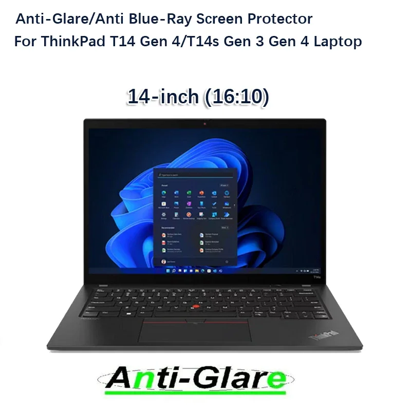 2X Ultra Clear/Anti-Glare/Anti Blue-Ray Screen Protector Guard Cover for ThinkPad T14 Gen 4/T14s Gen 3 Gen 4 Laptop PC 14