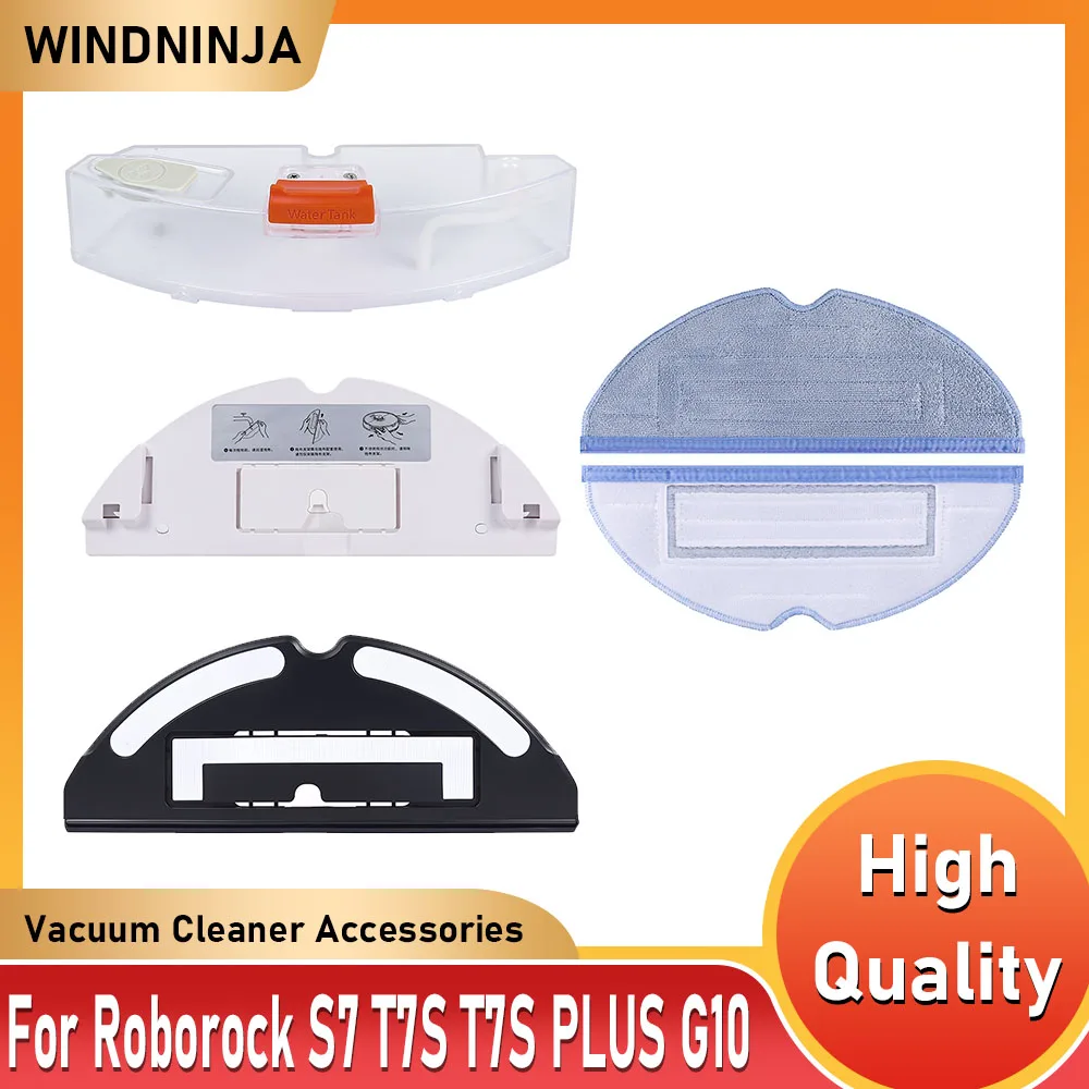 Akcesoria do zbiorników na wodę do robotów sprzątających Roborock S7 T7S T7S PLUS G10, uchwyt na mop, zbiornik na wodę, ściereczki do mopa, części zamienne