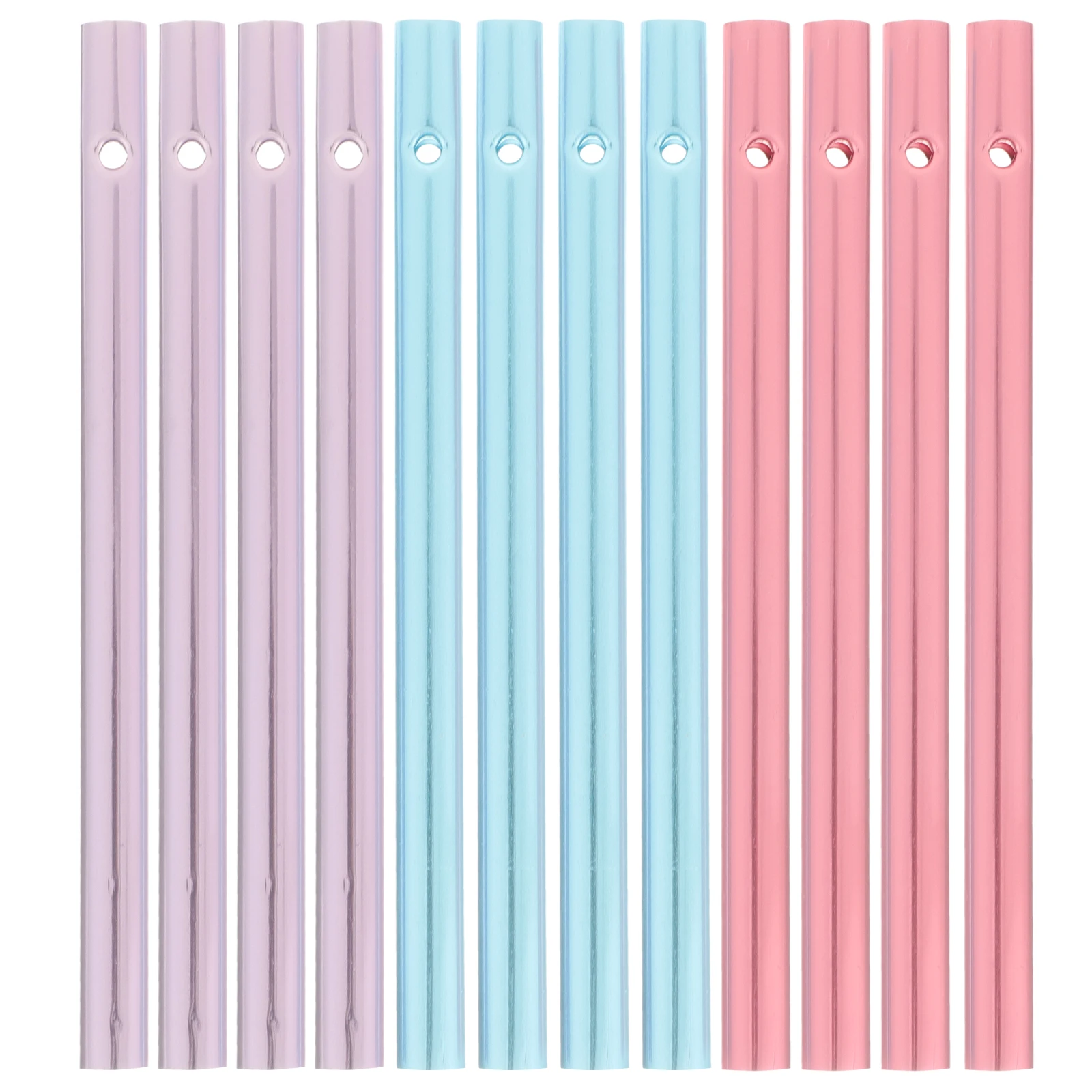 

12pcs Colorful Metal Wind Chime Tubes Parts for DIY Crafting Garden Decoration Relaxing Sound Kids Plaything Home Accessories