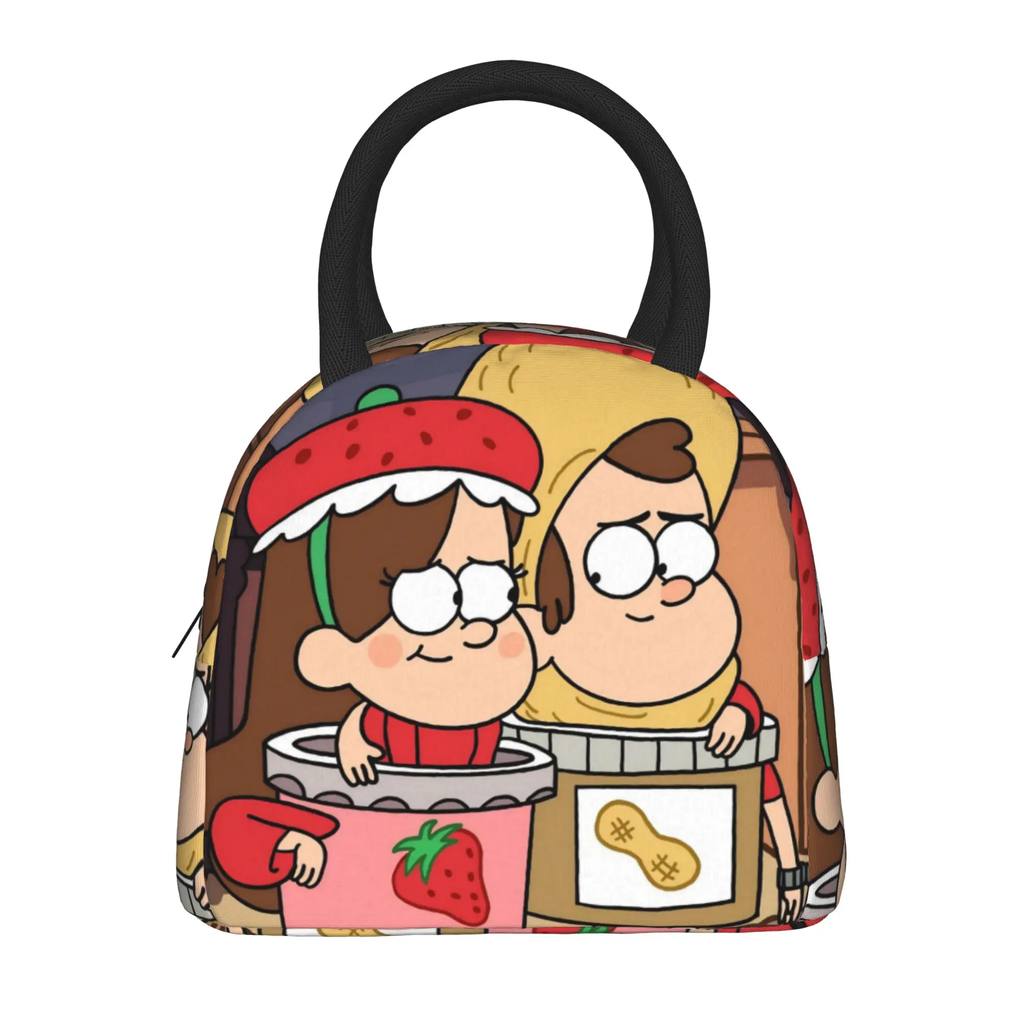 G-Gravity Falls Insulated Lunch Bag for Men Women  Food Bag Portable Cooler Thermal Lunch Boxes For Travel