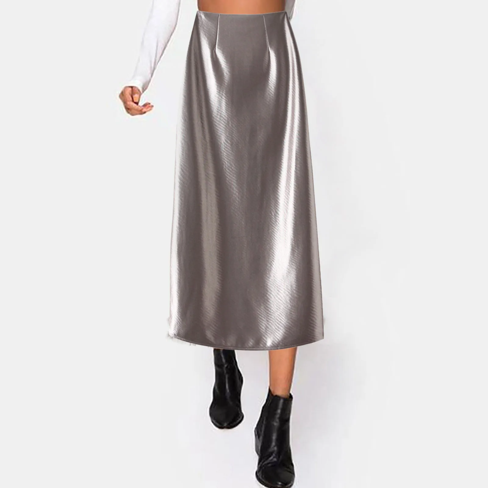 

Temperament Commuting Work Half Body Skirts Women's Mid Length Skirt Dance Party A Line High Waist Skirt Holiday Party Costumes