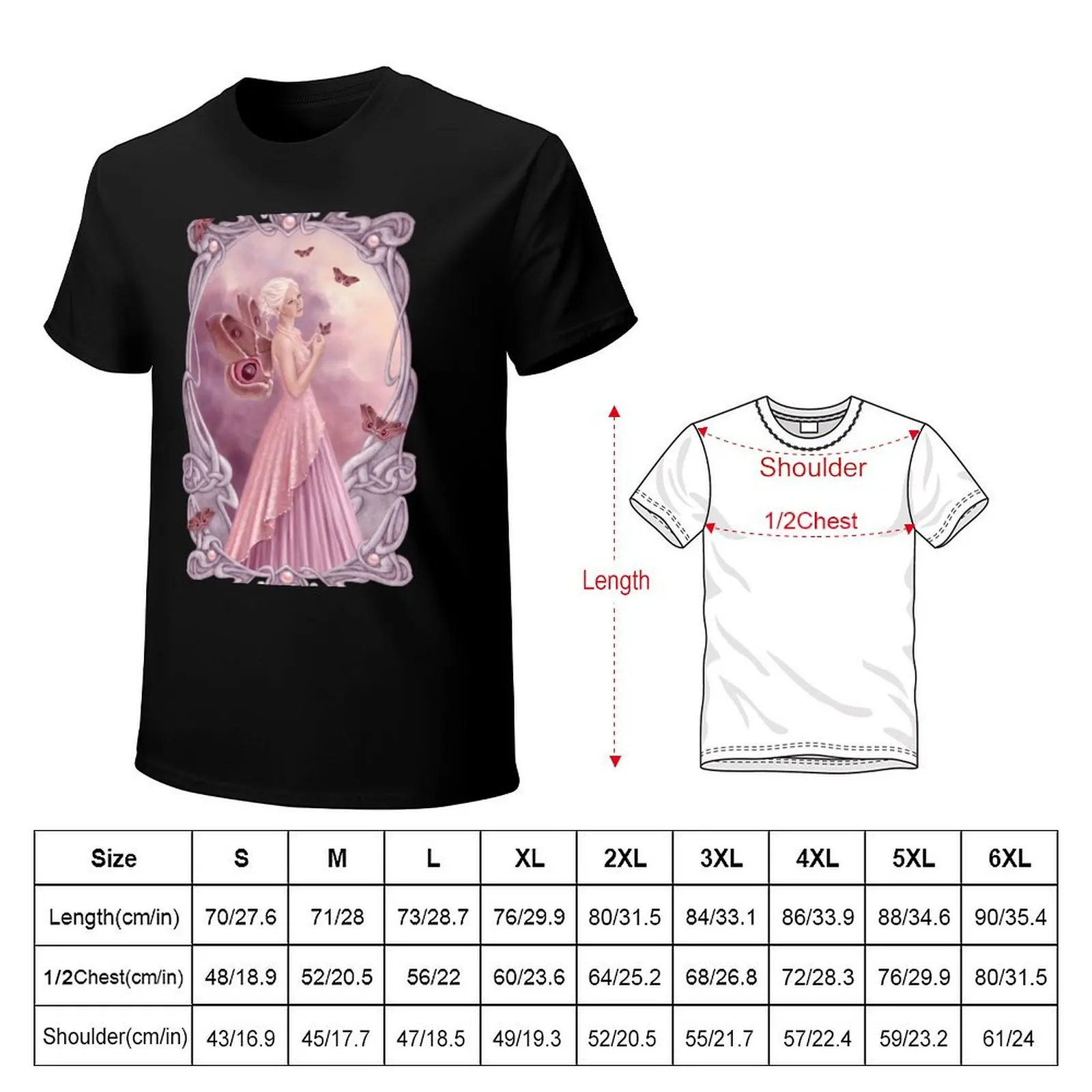 Pearl Birthstone Fairy T-Shirt Classic Print Short Sleeve Shirt