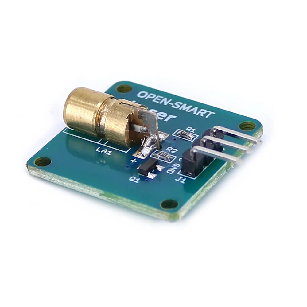 OPEN-SMART 5 فولت 650nm وحدة استشعار الليزر 6 مللي متر الليزر الأحمر نقطة ديود النحاس رئيس مع صمام ثلاثي مكبر للصوت الحالي لاردوينو