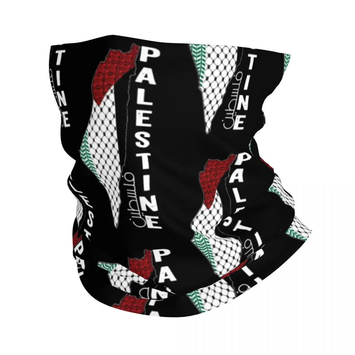 Palestine Palestinian Map Keffiyeh Thobe Bandana Neck Gaiter Printed Arabic Balaclavas Wrap Scarf Warm Headband Hiking Unisex