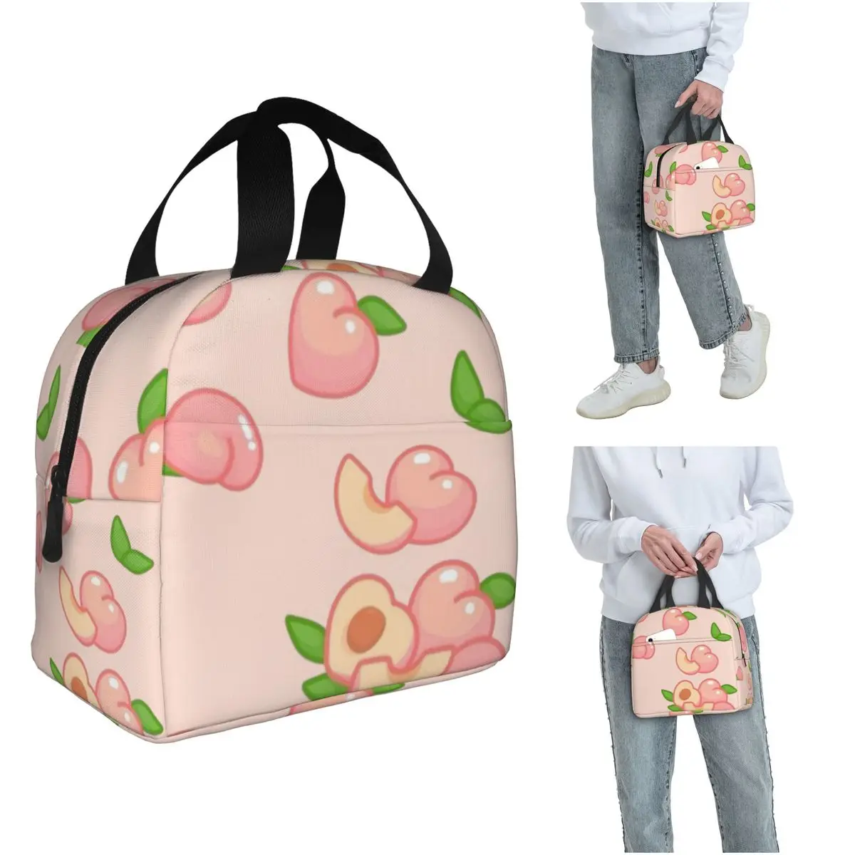 

Peachy Peachy Insulated Lunch Bag for Women Office Cooler Thermal Food Box Tote Portable Lunch Boxes Container