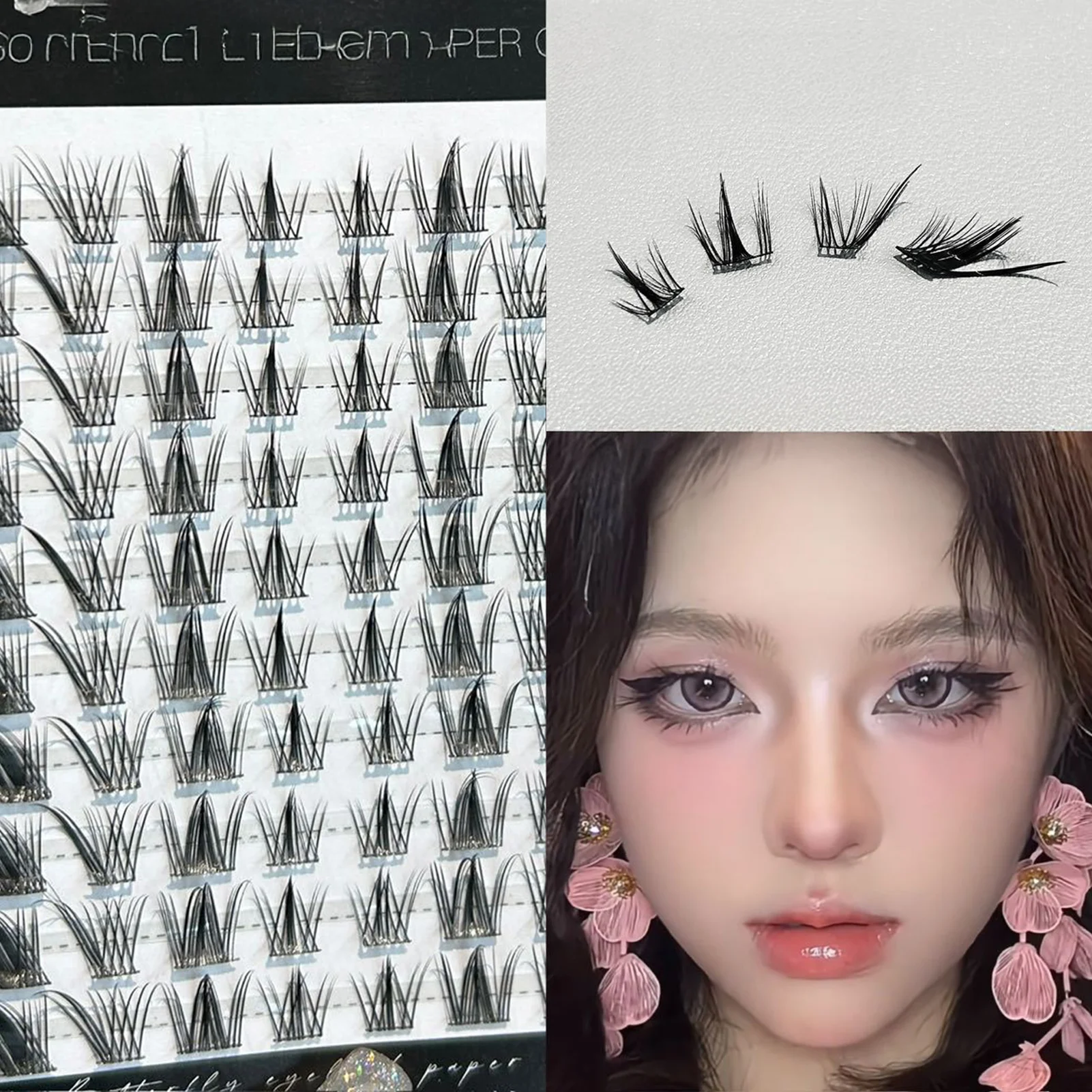 Faux cils naturels Cosplay, queue d'oeil allongée, Style renards individuels, Extension de faux cils Anime pour le maquillage quotidien et la fête