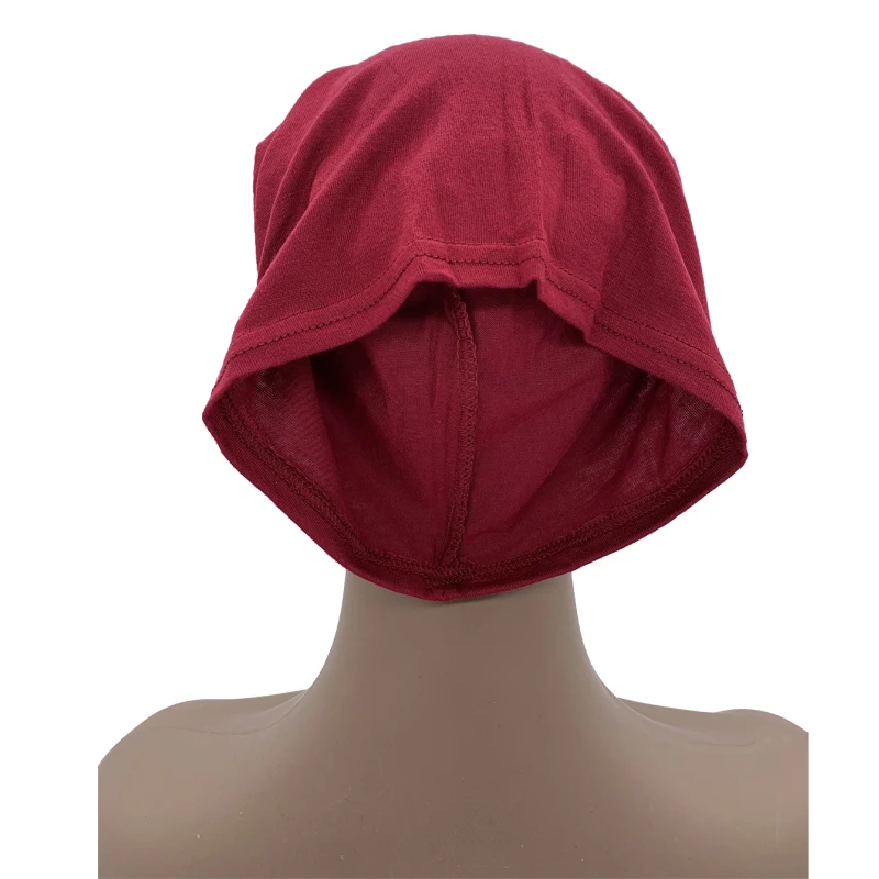 Algodão Testa Cruz Inner Cap para Mulheres Muçulmanas, sob o lenço, sob o Hijab, Bonnet, Feminino Jersey, Turbante