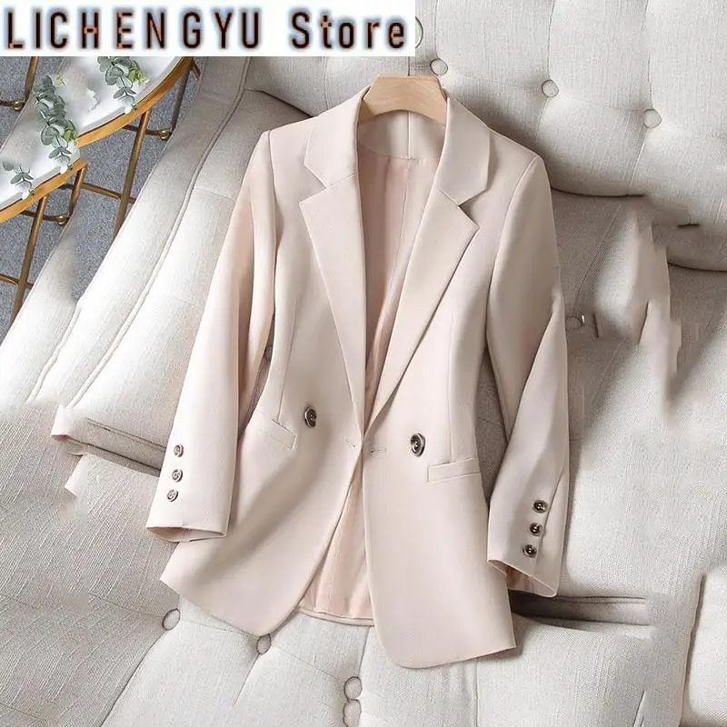 Spring Autumn New Fashion Women Blazer Office Casual Slim Small Suit Coat Ladies Work Office Khaki Female Blazers Jackets