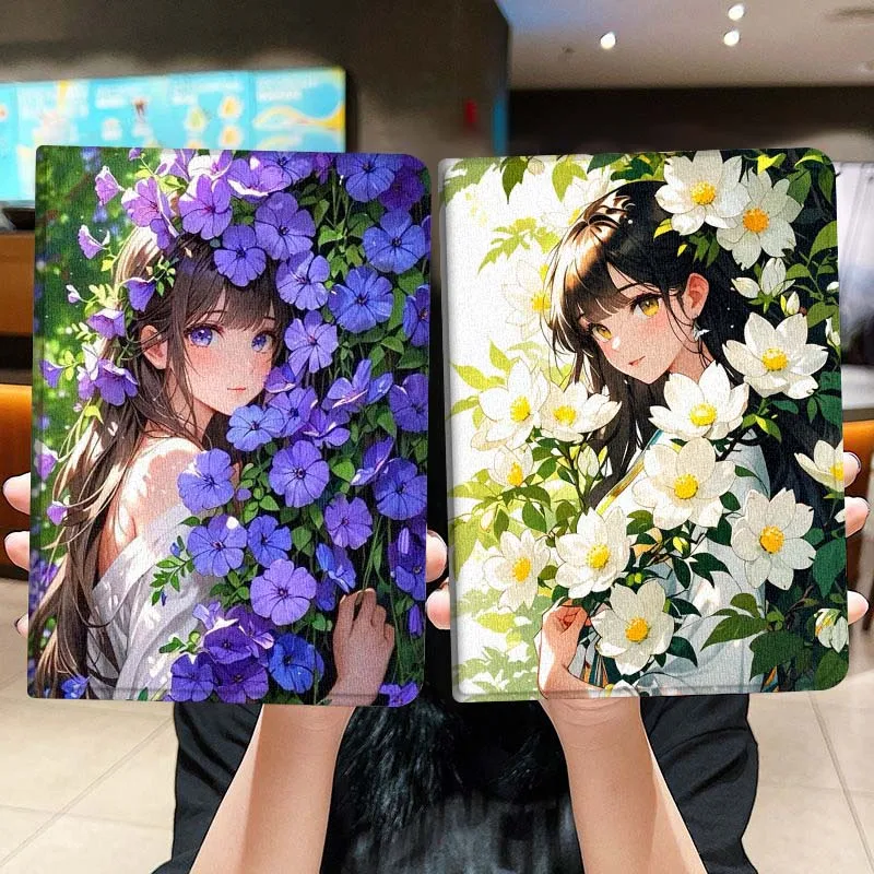 

Girl Flower Beautiful Art For Huawei MediaPad 3 12 Air SE M6 M5 Lite Pro 10.4 10.8 11 11.5 12.6 13.2 Inch 5G Tablet Case