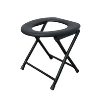 Siège de toilette pliant portable pour adultes, toilette d'extérieur, anti-alde et rap-duty pour les voyages et le camping