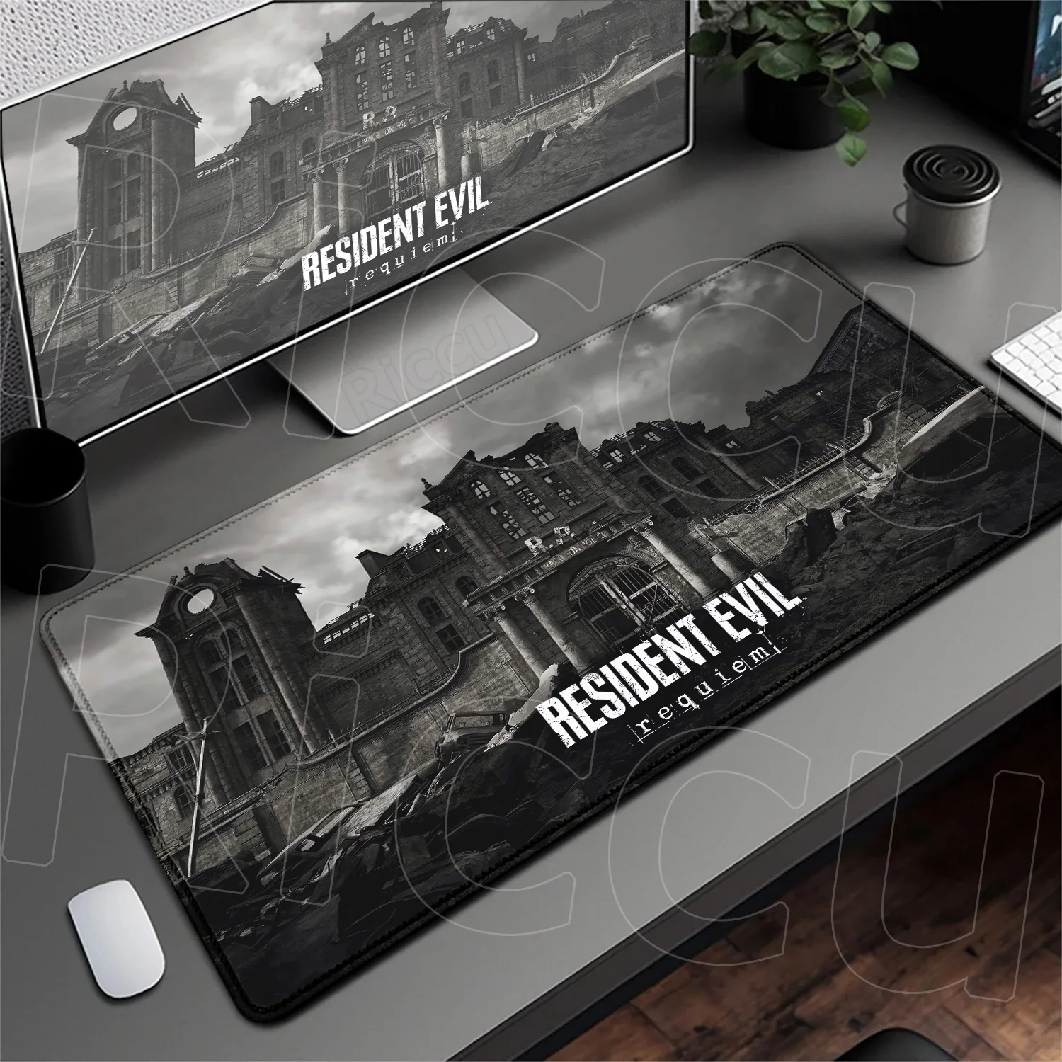 60x30cm Gaming Long Mouse Pad R-Resident Evil Requiem Laptop Cabinet Non-slip Gamer Keyboard Deskmat Computer Office Accessories