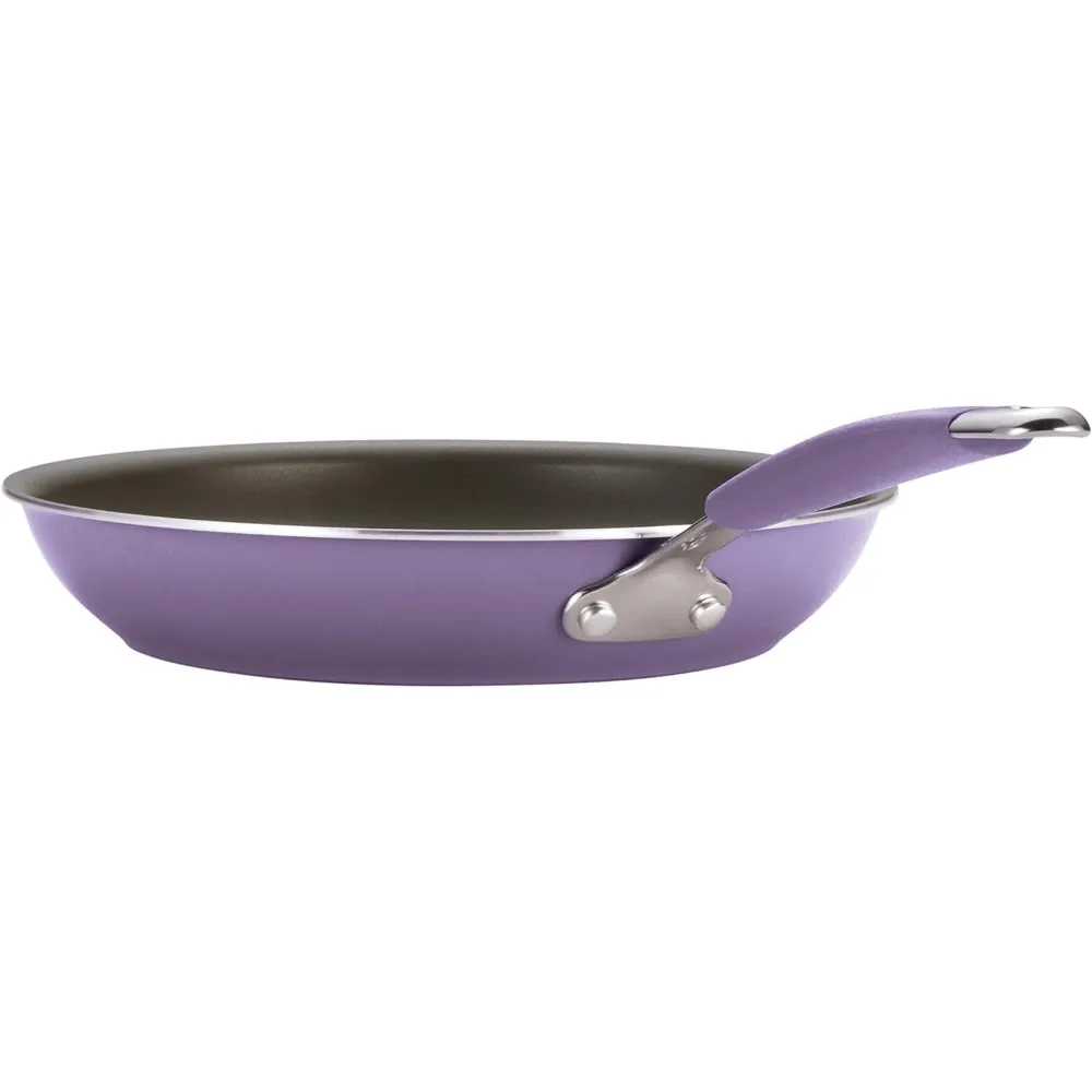 Imagem -06 - Purple Nonstick Cookware Panelas e Panelas Grupo Forno Seguro e Fácil de Limpeza Adequado para Presentear 12 Pcs