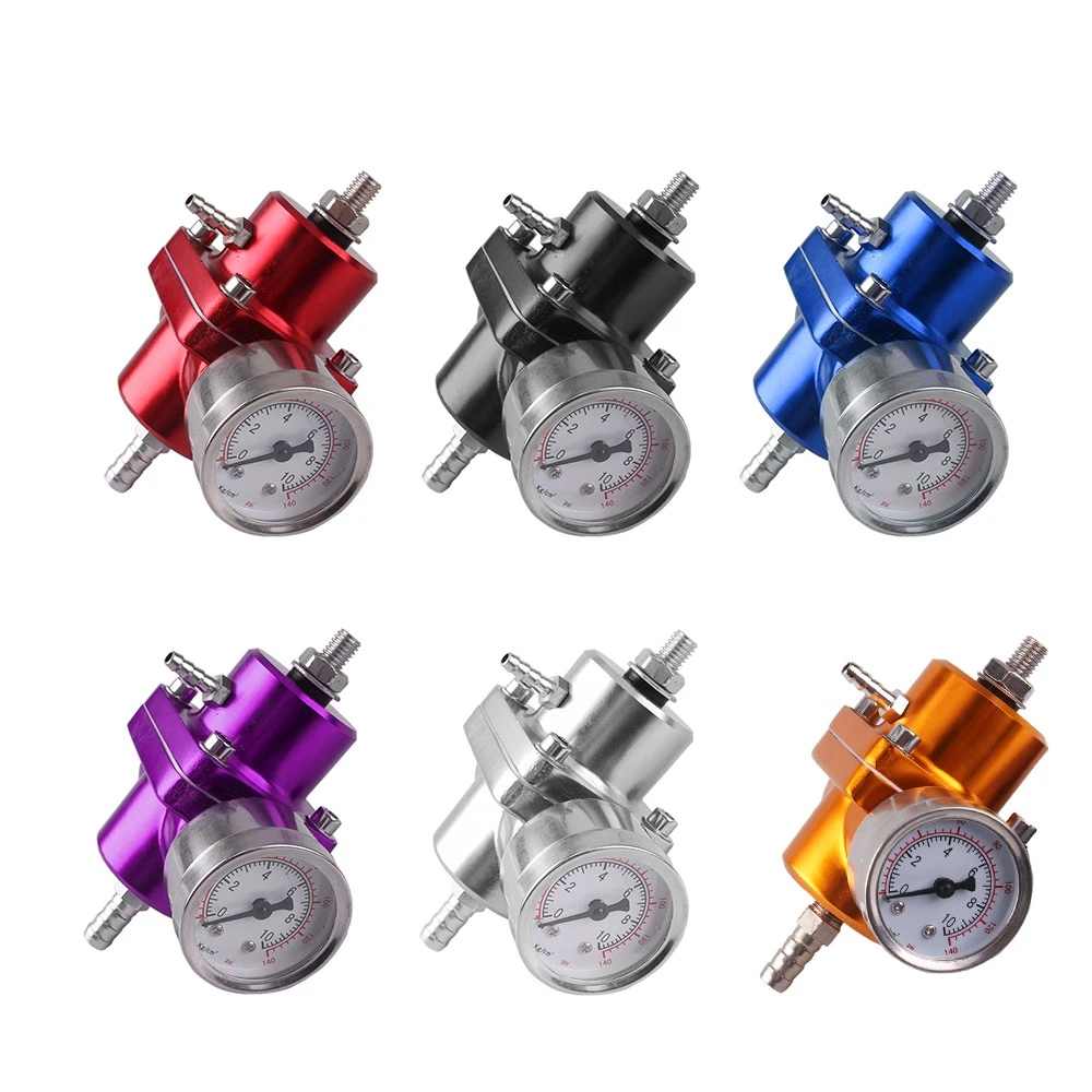 High Quality 0-140 PSI Adjustable Fuel Pressure Regulator/FPR Gauge Quad Supercharger for B  M  W 5 Series Facelift RS-FRG001