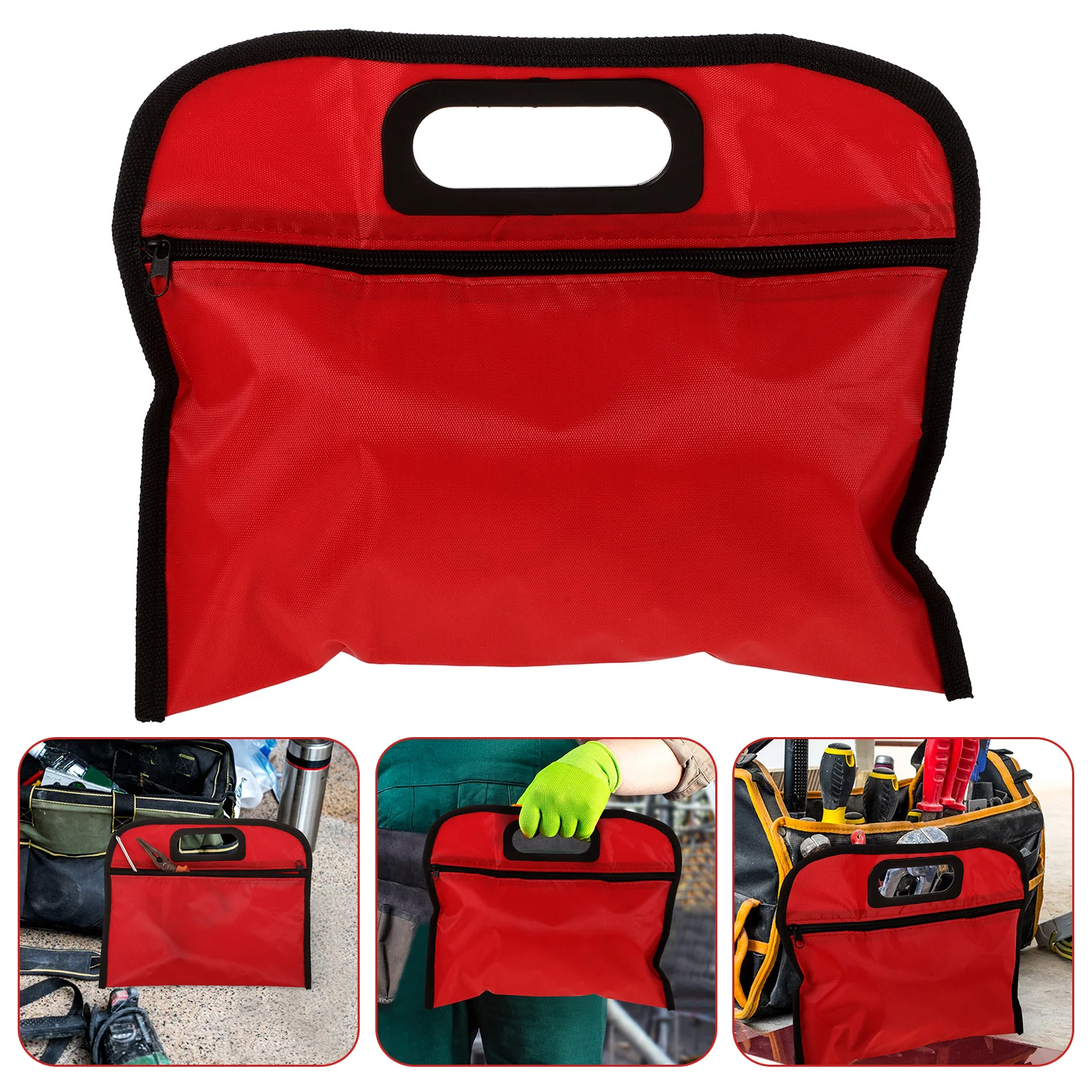 Portable Tool Storage Bag Oxford Cloth Heavy Duty Pouch 248mmx293mm Tools Bag Large Capacity Zipper For Wrenches Screwdrivers