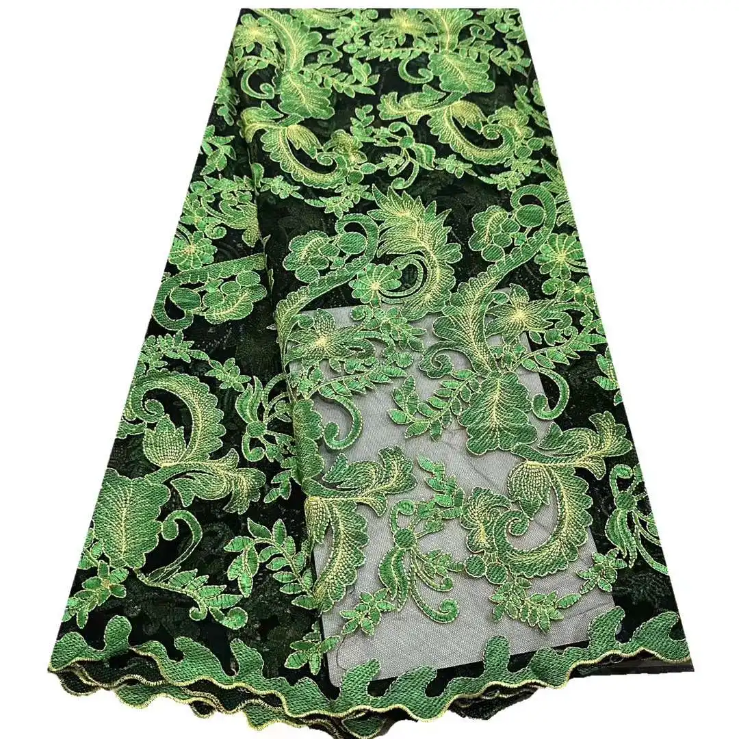 

Lace Fabric Sewing DIY Design Evening Party Wedding Dress Cartoons Flowers Tulle Embroidery Craft Trimming 5 Yards Wholesale