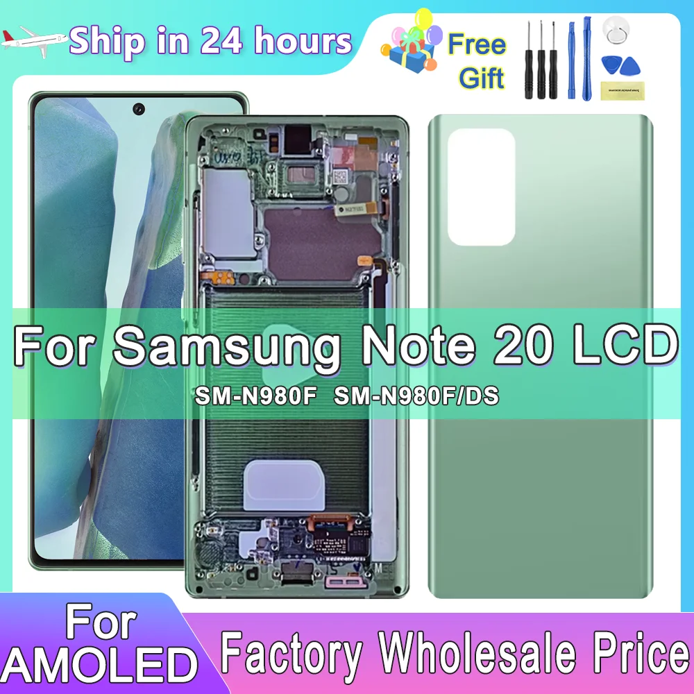 

Super AMOLED LCD 6.7'' Display Note 20 For Samsung Note20 N980 N980F SN980F/DS LCD Touch Screen With Frame Digitizer Replacement