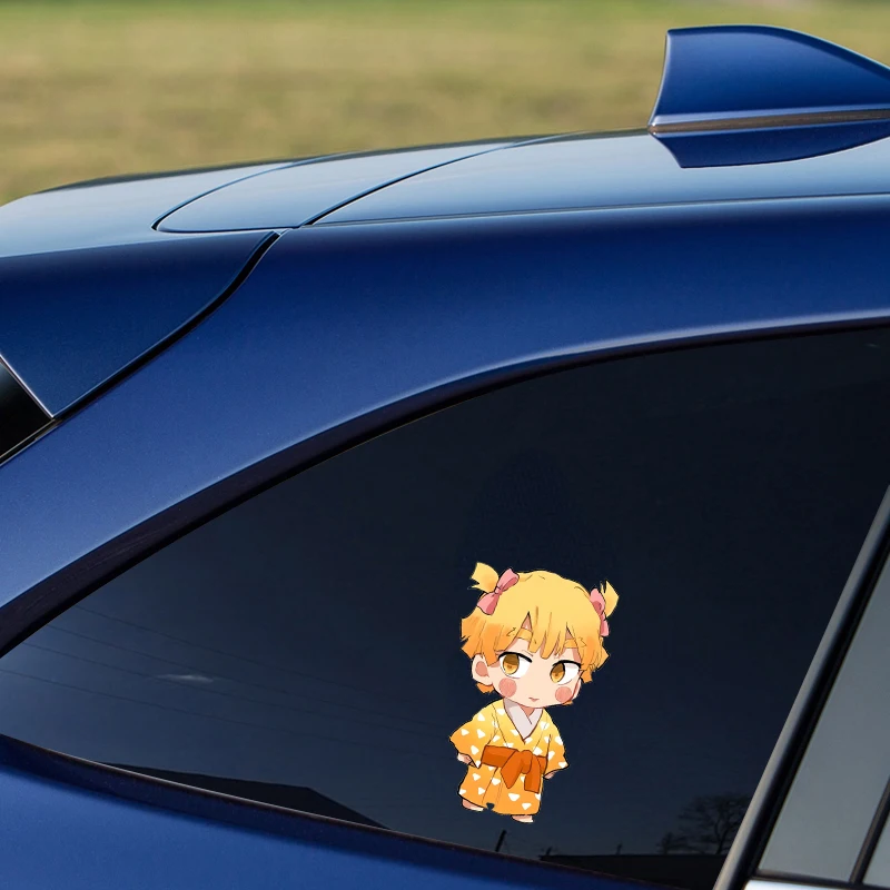 الكرتون الشارات ل شيطان القاتل سيارة ملصق أنيمي مقاوم للماء دراجة نارية Campervan جذع ويندوز الشارات اكسسوارات السيارات ديكور