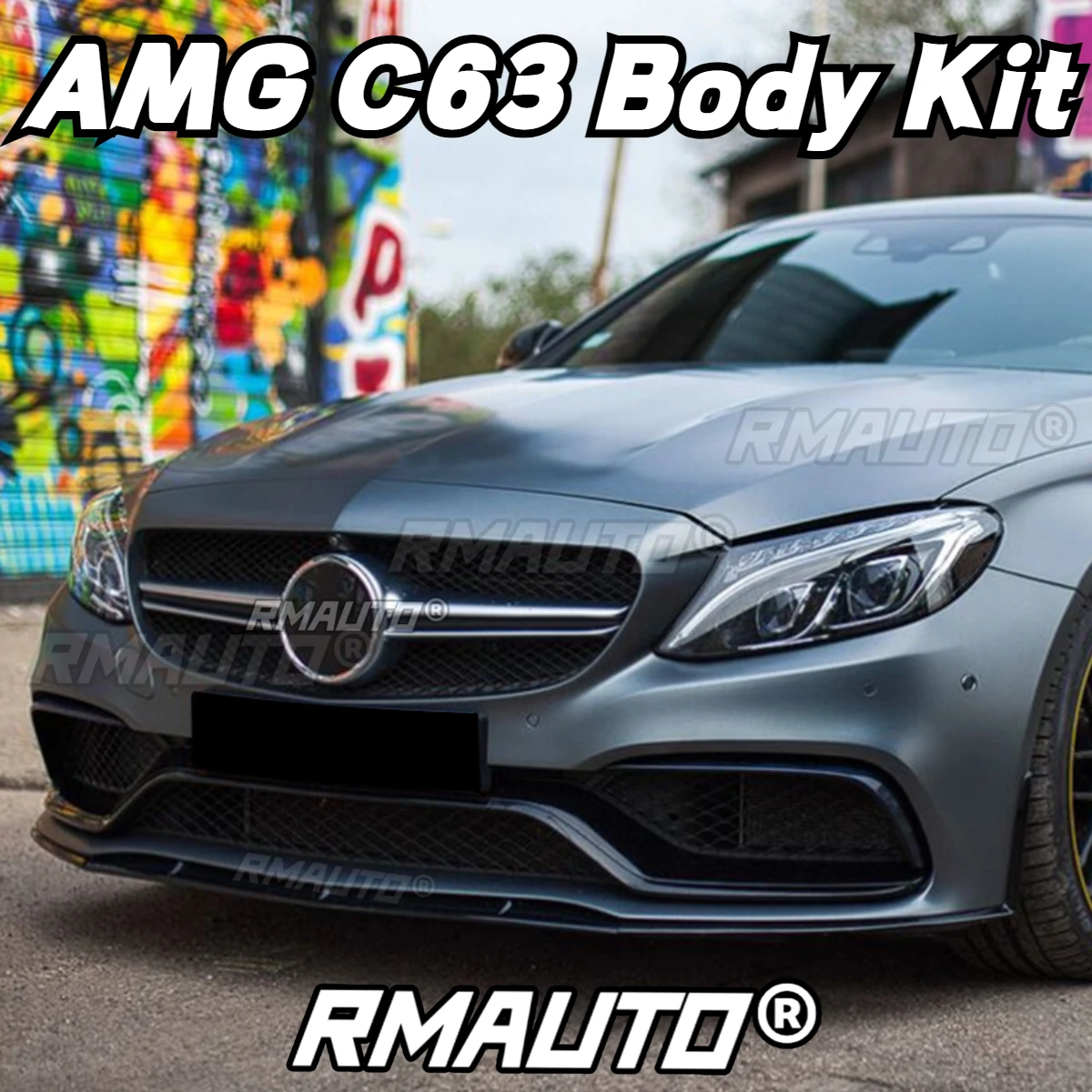

Для C63 AMG передний комплект кузова, передний бампер, разделитель губ, диффузор, спойлер для Mercedes Benz C63 AMG 2014-2023, автомобильные аксессуары