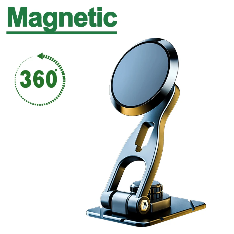 Magnetic Car Phone Holder Stand 2023 New Desk Notbeook Rotatable Magnet Smart Phone Foldable Bracket For iPhone Samsung Xiaomi