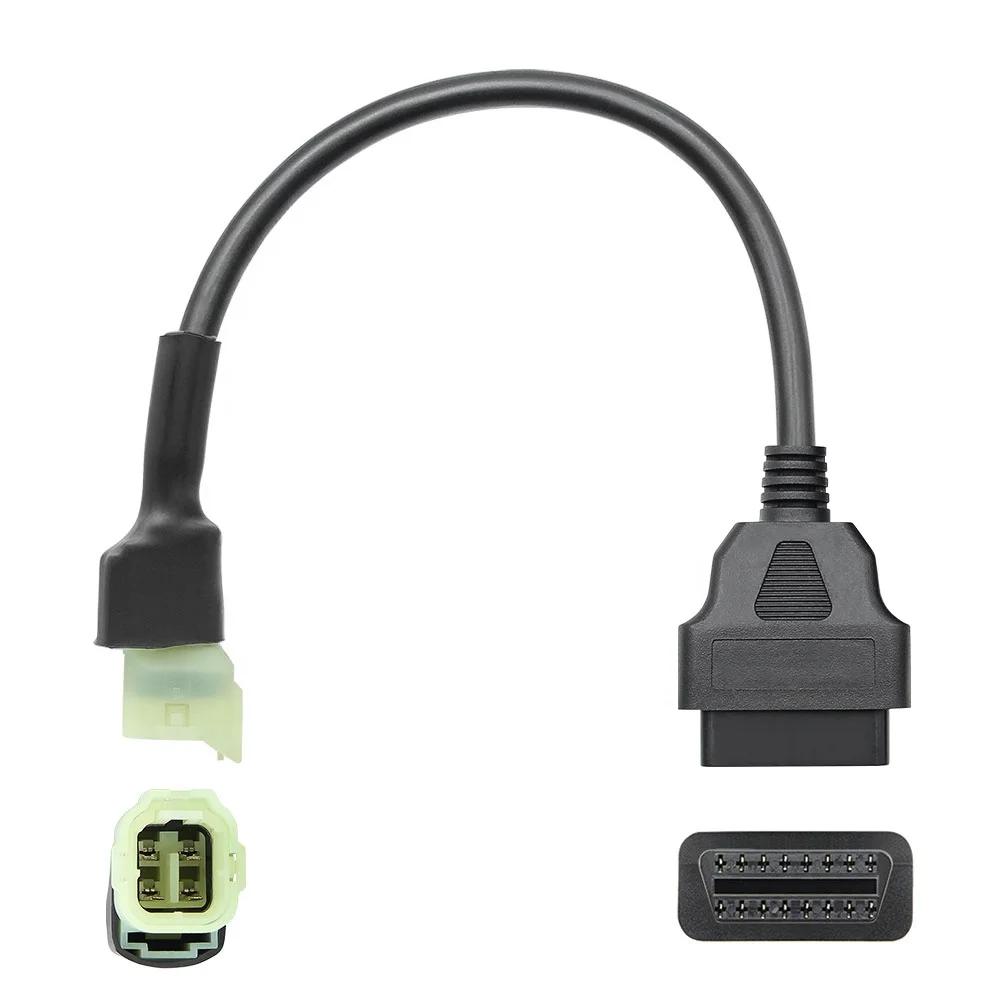

OBD2 Adapter 4PIN to 16PIN OBD2 Connector Cable Compatible for Honda Motorcycle