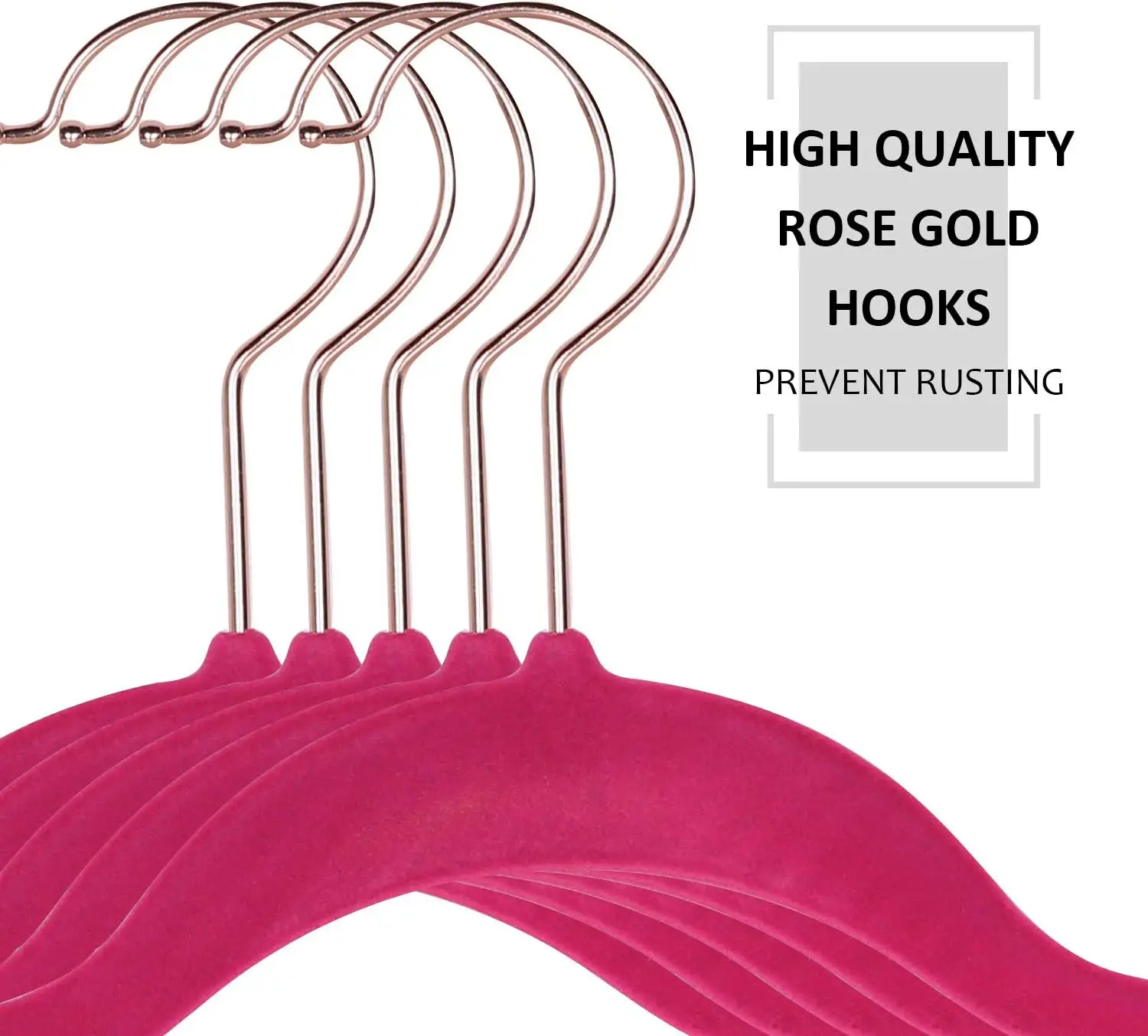 Premium Velvet Clothes Hangers Suit Heavy Duty (100 Pack)Non Slip & Space-Saving with 12 Finger Clips & 2Tie Rack Excellent,Rose