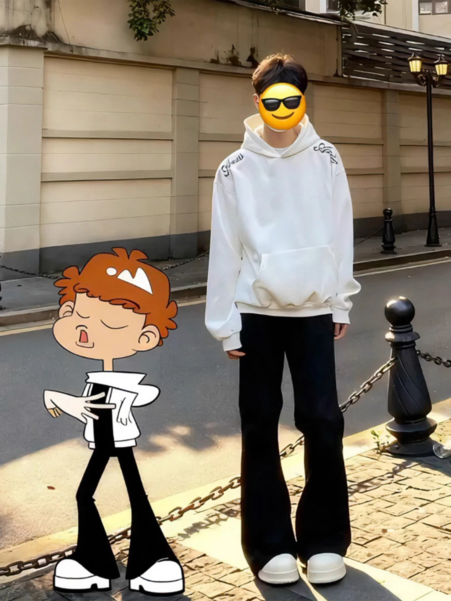 

Bla High Waist Slimming Fce Lined Men's Jeans American Street Sle Straight Leg Micro Flared Pants Cleanfit Knife