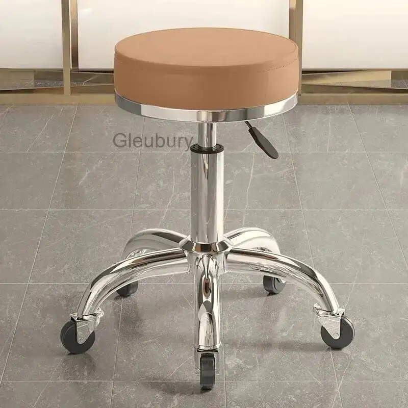 

Aesthetic Professional Chair Chairs For Hairdressing Salon Spa Pedicure Cover Leather Hydraulic Barber Pump Sofa Black Gold Pink
