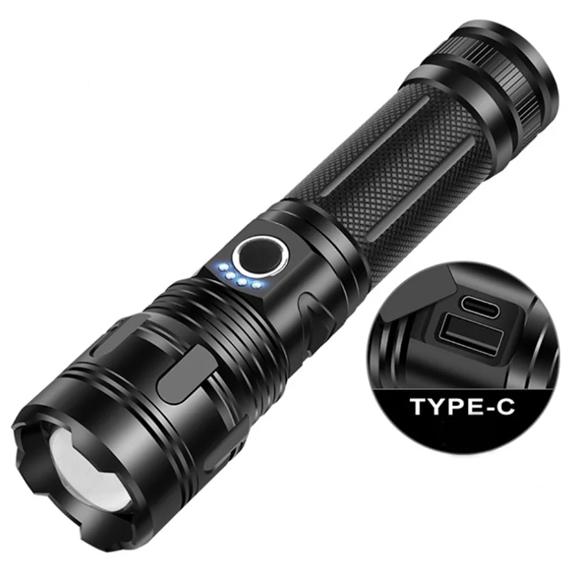 

A69P-Super Bright Flashlight Power Bank USB-C Rechargeable LED Strong Light Multitool Tacical Torch