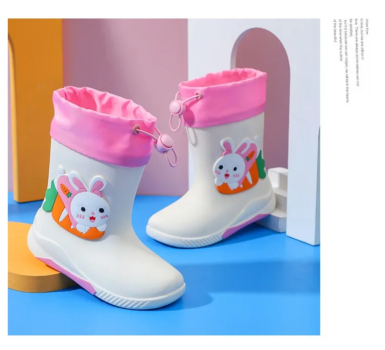 Kinder-Regenstiefel für Jungen und Mädchen, rutschfeste EVA-Outdoor-Cartoon-Dinosaurier-Regenstiefel für Kinder, wasserdichte Schuhe, Wasserschuhe für Mädchen – Detail 20