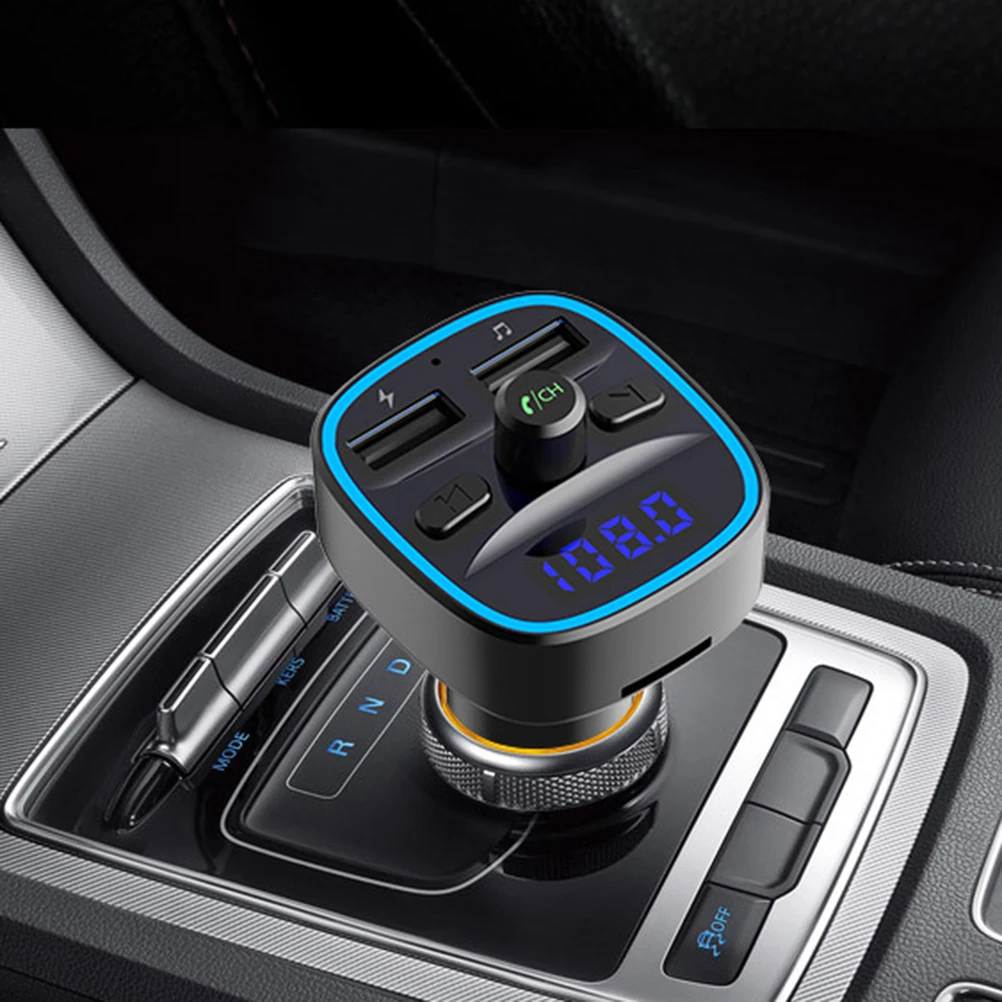

Car Receiver Audio Player Vehicle Mounted Multi Function FM Transmitter Hands Free Calling USB Port Music Playing