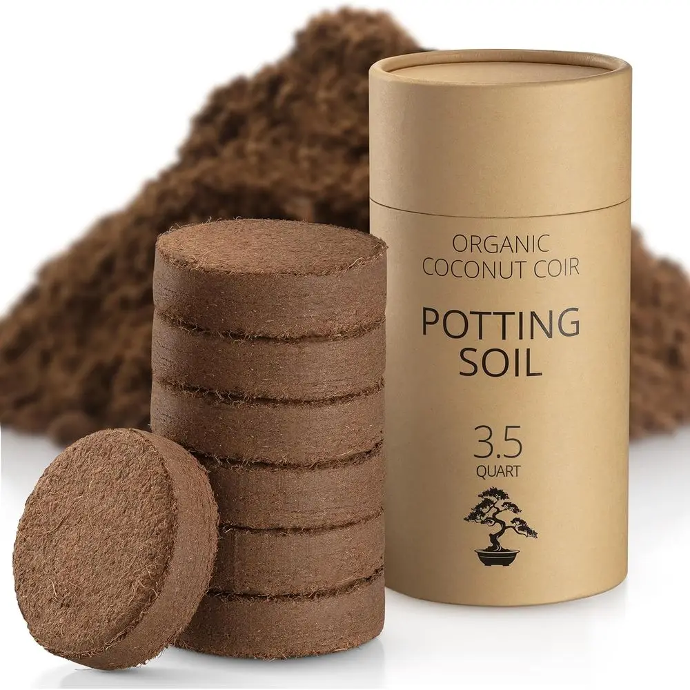 Potting Soil for Indoor Plants - Expands to 3.5 Quart (7.5 lb) | Perfect for General Houseplants, Herbs, and Bonsai Trees - Expa