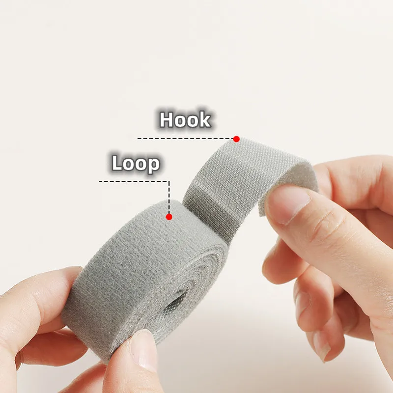 10/15/20mm Reusable Adhesive Fastener Tape Strong Hook and Loop  Fasteners Back To Back Cable Ties Curtain Fastener Tape Roll