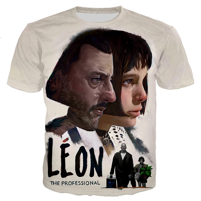 Men T Shirt Classic Movie The Professional LEON Printed T-Shirt Unisex Fashion Casual Short Sleeve Round Neck Harajuku y2k Tops