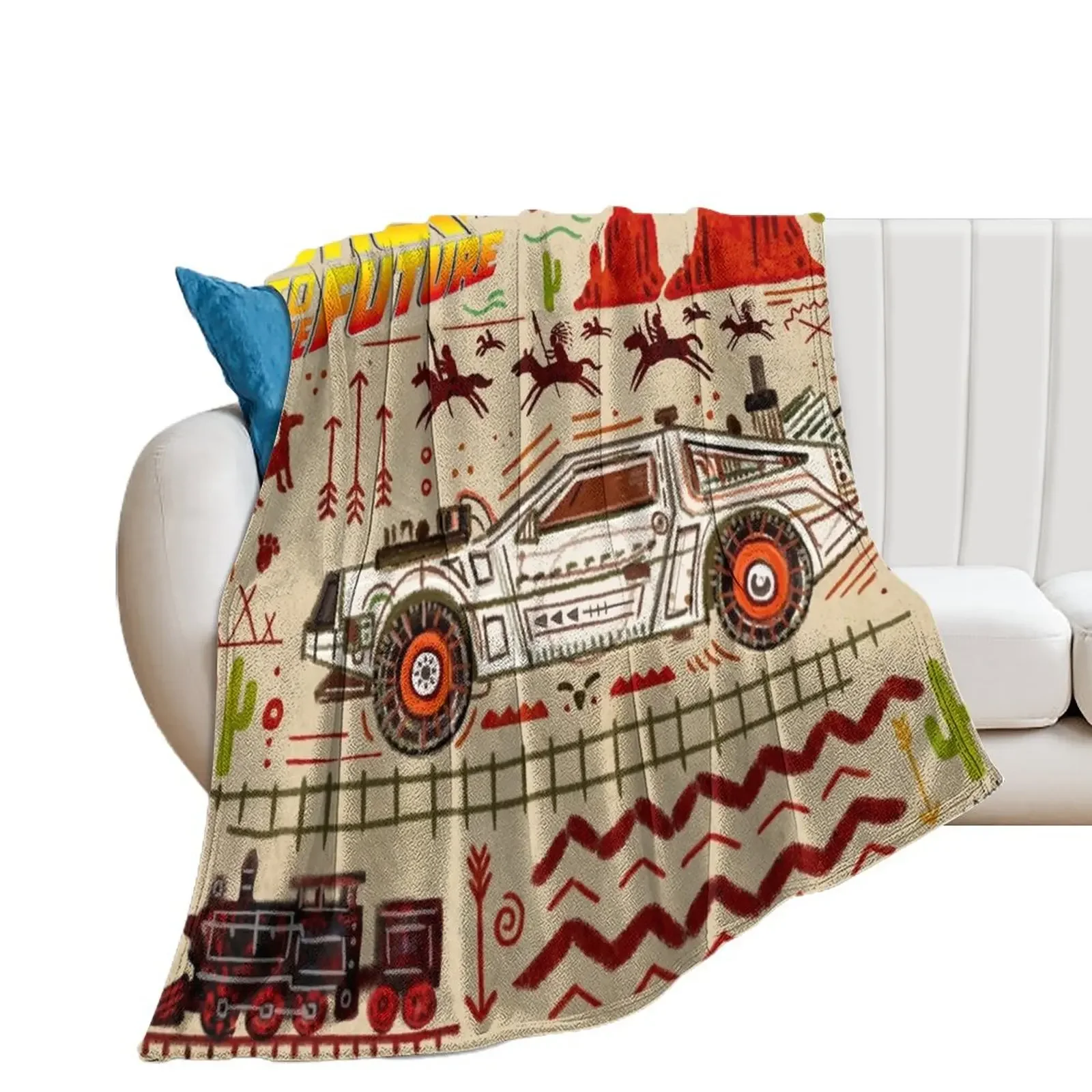 1885 Delorean Throw Blanket Moving sofa bed Plush Blankets