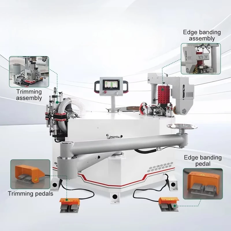PUR Irregular Wood Curve Edge Banding Machine for MDF Plywood Arc Panel Sealing Woodworking