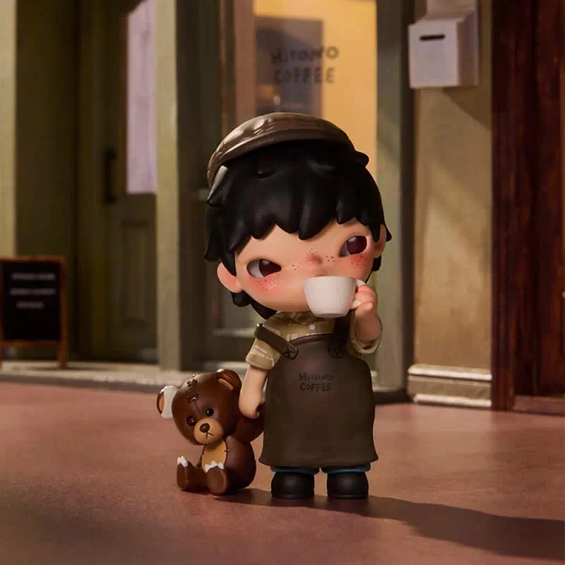 

Оригинальные фигурки POPMART Hirono Coffee Series, модные игрушки, украшения и фигурки аниме, сюрприз, рождественские подарки Hirono Panda