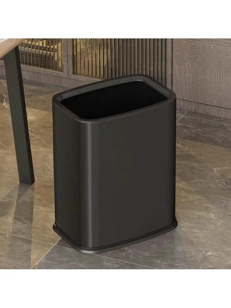 

Large Capaci Stainl Steel Tra Can for Kitchen Living Room Bedroom Batoom Office New Model Covered Tra Can Home Use