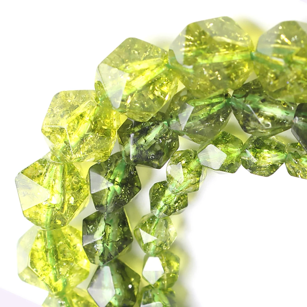 Přírodní kámen faceted zelená peridot volné spacer korále pro šperků vytváření 6pro 8 10mm ruční DIY náramky náhrdelníky 15 palce