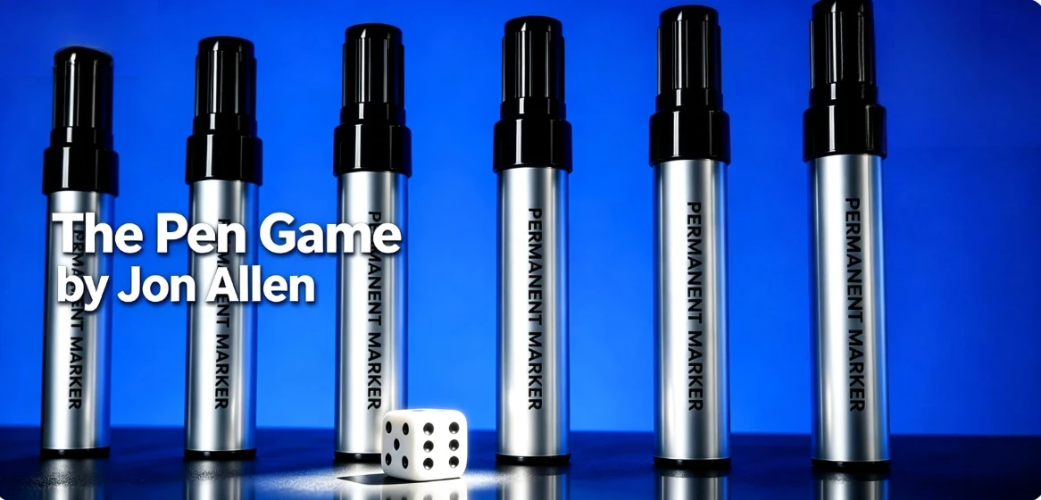 Magic Trick The Pen Game  Gimmick by Jon Allen Magic Props Mentalism Trick Close Up Street Magic Performance Magician