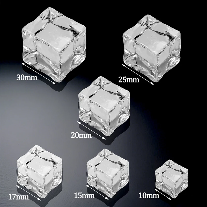 Clear Fake Ice Cubes Photography Backdrops Props Acrylic Photo Background Decoration Crystal Party Beer Vase Fillers Accessories